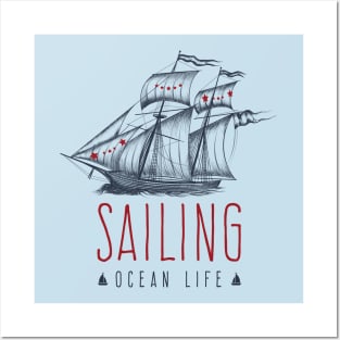 Sailing the boat | Cruising the ocean life Posters and Art